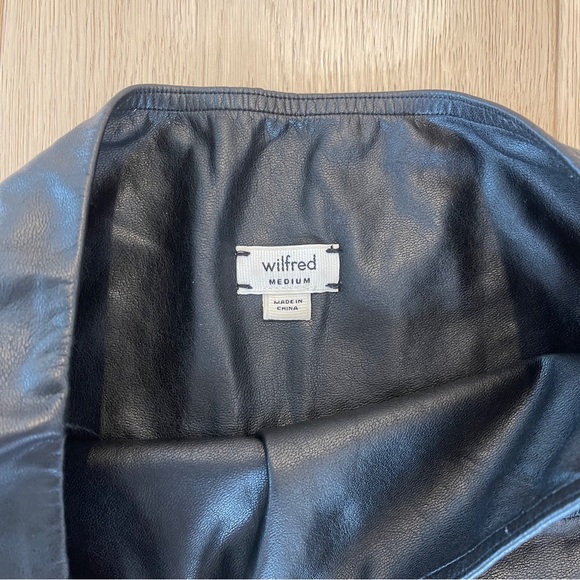Wilfred Free Daria Vegan Leather Leggings Size Medium Black - Picture 5 of 6